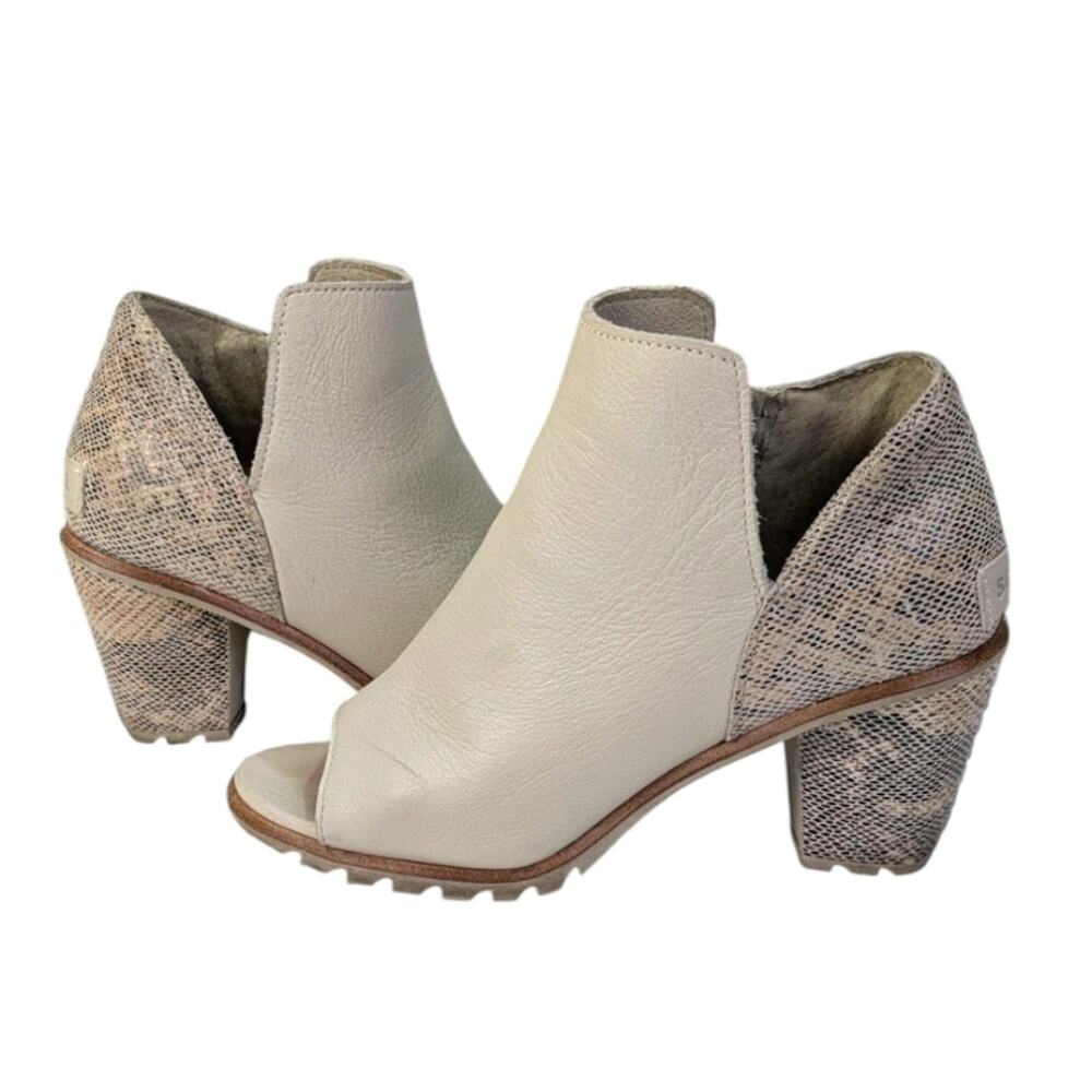 Sorel Nadia Peep Toe Booties EUC $175 Size 36/US 5 S3501